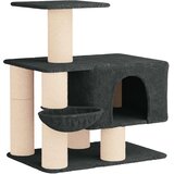 vidaXL Mačje drevo z naravnimi jaslicami za praskanje Temno siva 96 cm, (5000307786) Cene