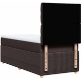  Krevet s oprugama i madracem tamnosmeđi 90 x 200 cm od tkanine | shoptok.hr