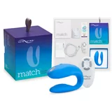 We Vibe Match - vodootporan, punjivi vibrator za par (plavi)