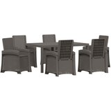  Vrtni set za objed 7 kom. Svjetlosiva i antracit PP | shoptok.hr