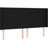  Uzglavlje crno 163 x 16 x 118/128 cm od tkanine | shoptok.hr