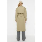Trendyol Open Khaki Belted Windbreaker Detailed Water Repellent Long Trench Coat | ePonuda.com