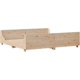 vidaXL Posteljni okvir z vzglavjem 200x200 cm trdna borovina, (21273464) | Shoptok.si