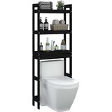  Stalak za kupaonicu crni 63 x 26 x 171 cm od masivne borovine | shoptok.hr