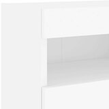  5-dijelni zidni TV elementi s LED bijeli od konstruiranog drva | shoptok.hr