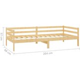 vidaXL Dnevni ležaj s ladicama 90 x 200 cm od masivne borovine | shoptok.hr