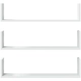 vidaXL Stenska polica 3 kosi bela 80x18x18 cm inženirski les | Shoptok.si