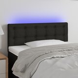 vidaXL LED uzglavlje crno 100x5x78/88 cm od tkanine Cijene