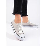 Shelvt Women's Classic Grey Sneakers Cene
