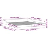  Krevetna konstrukcija Smeđa 180 x 210 cm Čvrsto borovo drvo | shoptok.hr