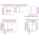  11-dijelni set kuhinjskih ormarića "Lyon" Staro drvo Inženirsko drvo | shoptok.hr