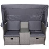 Garden Pleasure Siva vrtna garnitura iz umetnega ratana za 2 osebi Saint-Tropez - | Shoptok.si