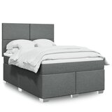 vidaXL Box spring postelja z vzmetnico temno siva 160x200 cm blago Cene