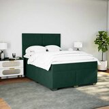  Krevet s oprugama i madracem tamnozeleni 160x200 cm baršunasti | shoptok.hr