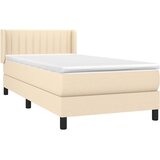  Krevet s oprugama i madracem krem 100 x 200 cm od tkanine | shoptok.hr