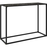 Maison Chic konzolna miza - miza ob steni črna 100x35x75 cm kaljeno steklo, (21786660) | Shoptok.si