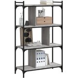  Regal za knjige 4 razine siva boja hrasta 76x32x123 cm drveni | Eponuda.com
