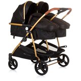 Chipolino dječja kolica za blizance ili dvoje djece Duo Smart Obsidian / Gold | shoptok.hr