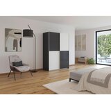 Modern Living Omara Z Drsnimi Vrati Subito, Bela, Barva Grafita | Shoptok.si