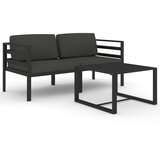  3-dijelna vrtna garnitura s jastucima aluminijska antracit | Eponuda.com
