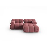 Micadoni Home Ružičasta baršunasta kutna garnitura (s desnim kutom) Bellis – | shoptok.hr