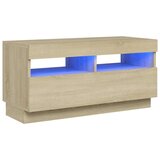 vidaXL TV ormarić s LED svjetlima boja hrasta sonome 80x35x40 cm | shoptok.hr