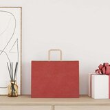  Papirnate vrećice 50 kom s ručkama crvene 32x17x25 cm | shoptok.hr