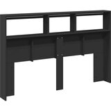 Ormarić za uzglavlje s LED svjetlima crni 160 x 17 x 102 cm | shoptok.hr