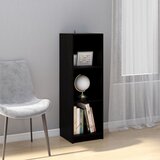 vidaXL Knjižna omara za razdelitev prostora črna 36x33x110 cm borovina Cene