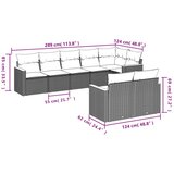  8-dijelni set vrtnih sofa od poliratana s jastucima sivi | shoptok.hr