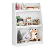 Kinder Home Dječja etajerka drveni organizator za knjižice i igračke, bijela boja, za ugodnu dječju sobu | shoptok.hr
