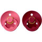 Bibs Colour Natural Rubber Size 2: 6+ months duda Coral / Ruby 2 kos Cene