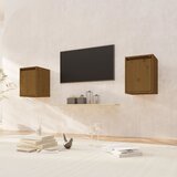 Maison Chic Stenska omarica - Zidna omarica 2 kosa medeno rjava 30x30x40 cm trdna borovina iu716, (22063370) | Shoptok.si