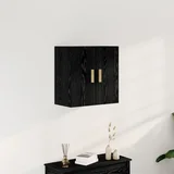 vidaXL Črni hrastov stenski kabinet - 60x30x60 cm, izdelan iz inženirskega lesa, (22012171)