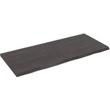 vidaXL Zidna polica tamnosiva 140 x 60 x 4 cm od obrađene hrastovine Cijene