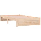  Posteljni okvir bel iz trdnega lesa 100x200 cm, (20905971) | Shoptok.si