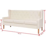  2-dijelni set sofa od tkanine krem bijeli | shoptok.hr