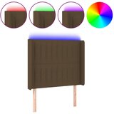  LED uzglavlje tamnosmeđe 103 x 16 x 118/128 cm od tkanine | shoptok.hr