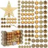  Set božićnih kuglica 3–6 cm – 101 komad zlatne | shoptok.hr
