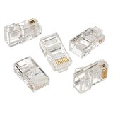 UTP konektor 50 komada GEMBIRD RJ45, cat.5 8P8C, 30u gold plated, LC-8P8C-001/50 | Eponuda.ba