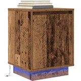  Noćni ormarić s LED svjetlima boja drva 38x34x50 cm | shoptok.hr