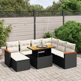 vidaXL 8-dijelni set vrtnih sofa od poliratana s jastucima crni | shoptok.hr