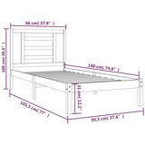  Posteljni okvir bel iz borovine 90x190 cm 3FT, (20906832) | Shoptok.si