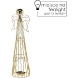 Molarem Home Metalni svijećnjak zlatni - Anđeo 37,3 cm | shoptok.hr