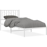  Metalni okvir za krevet s uzglavljem bijeli 90 x 190 cm | shoptok.hr