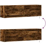vidaXL Zidni TV ormarić LED boja dimljenog hrasta 140x31x38 cm | shoptok.hr