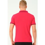 Dewberry T8586 MEN'S POLO NECK T-SHIRT-FUCHSIA-2 | Shoptok.si