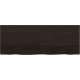  Zidna polica tamnosmeđa 160x60x(2-4) cm od obrađene hrastovine | shoptok.hr