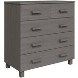 Maison Chic Komoda - Predalnik HAMAR svetlo siva 79x40x80 cm trdna borovina, (21719811) | Shoptok.si