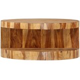  Okrugli stolić za kavu 65 x 30 cm od masivnog drva akacije | shoptok.hr